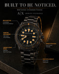 A|X Armani Exchange Black & Orange Men’s Metal Bracelet Watch