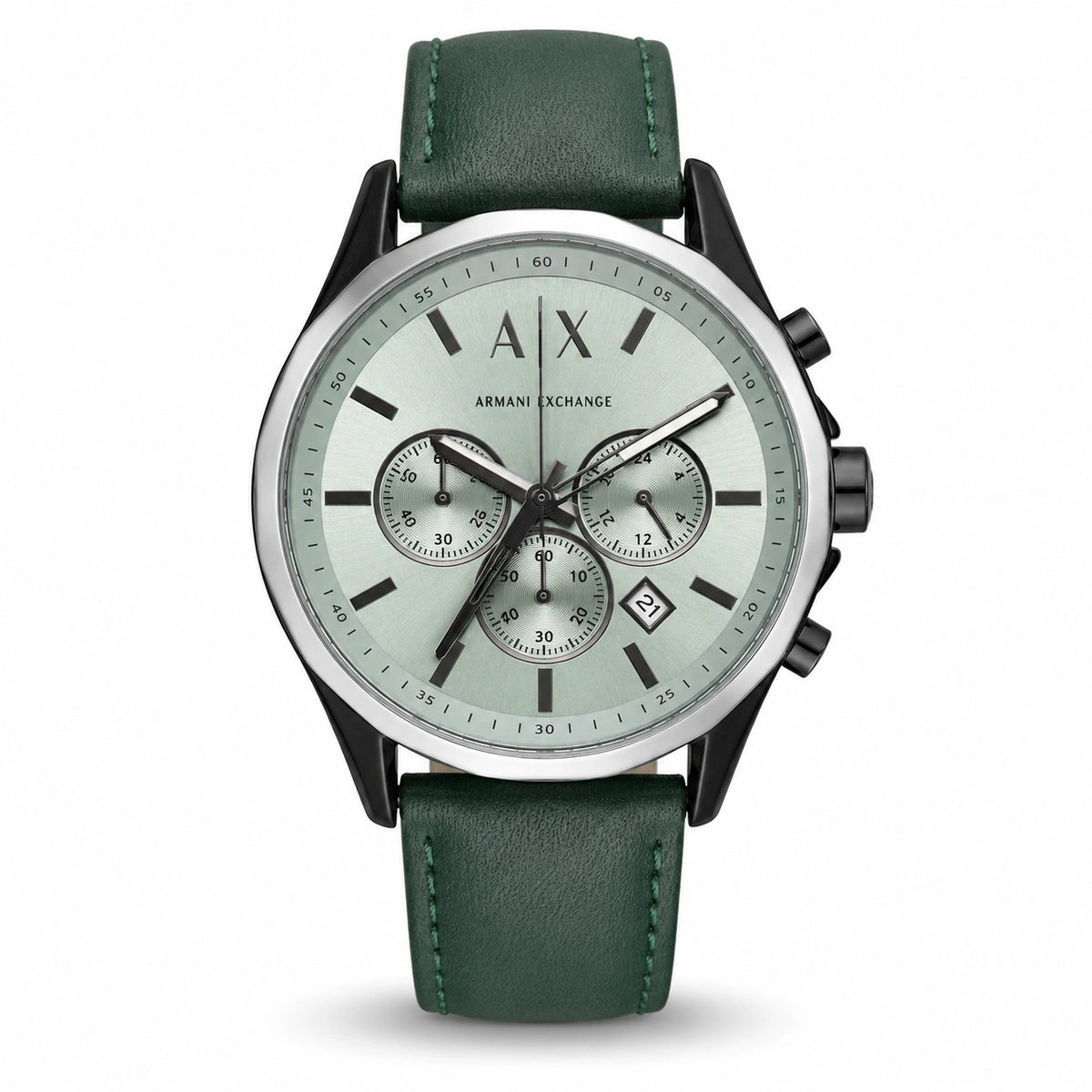 A|X Armani Exchange Signature Green Multi-Dial Men’s Watch – Green Strap