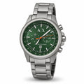 A|X Armani Exchange Velocity Green Multi-Dial Men’s Watch – Silver Metal Bracelet