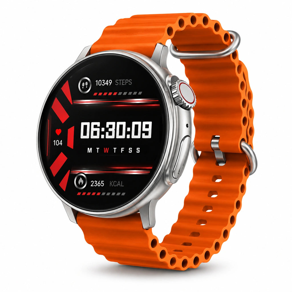Fire-Boltt Asteroid 1.43" AMOLED Bluetooth Calling Smartwatch with AI Voice Assistant | Orange