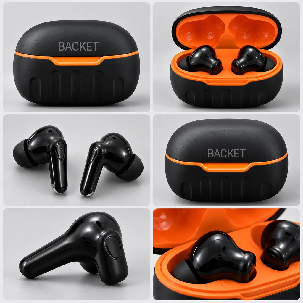 BACKET AIRPRO Wireless Earbuds – High Bass, 48 Hours Playback & Fast Charging
