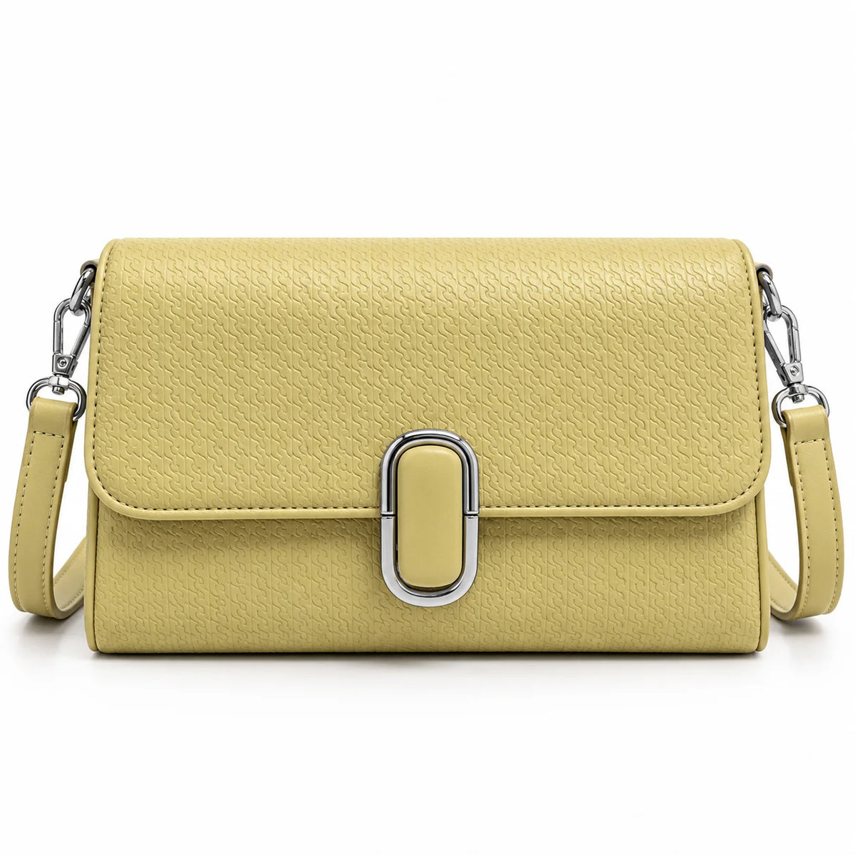 Rayvon Women's Textured Shoulder & Crossbody Bag with Detachable Coin Pouch – Yellow