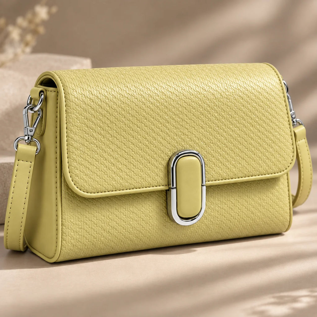Rayvon Women's Textured Shoulder & Crossbody Bag with Detachable Coin Pouch – Yellow