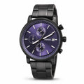Fossil Men's Chronograph Black Stainless Steel Watch | Graphite Dial | Black Metal Bracelet
