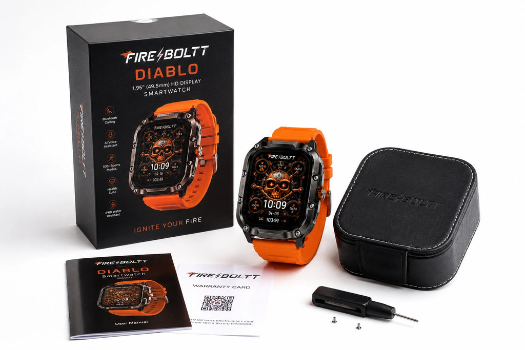 Fire-Boltt Diablo Rugged Bluetooth Calling Smartwatch | HD Display | Orange