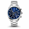 Maserati Men's Chronograph Watch | Blue Sunburst Dial | Silver Stainless Steel Bracelet